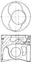 Поршень Dm.79.50x1.75x2.0x3.0 Std [3-4 Цил. 45.8mm] Цена За 1 Шт. NURAL арт. 87-114900-46