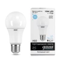 Светодиодная лампа Gauss 23230 LED Elementary A60 10W E27 6500K грушевидная