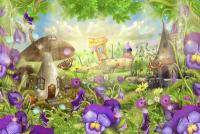 Фотообои Детская сказочная поляна с цветами