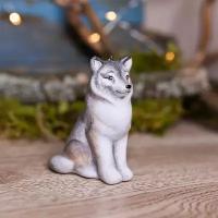 Новогодняя ёлочная игрушка, ёлочное украшение, керамика Волк (набор Лесные зверята)
