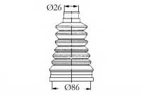 Комплект пыльника шруса наружного мкпп renault r19 88-95 Sasic 4003440