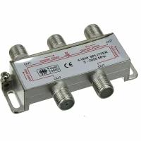 SPLITTER 4WAY спутник 5-2050MHz, проходное питание