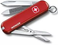 Нож перочинный Victorinox Wenger 65мм 7функций красный карт.коробка