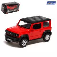 Металлический транспорт Автоград Машина металлическая SUZUKI JIMNY, 1:32, инерция, открываются двери, цвет красный