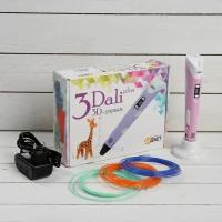 3D-ручки Даджет 3D ручка 3Dali Plus (KIT FB0021Pk), ABS и PLA, розовая (+ трафарет и пластик)