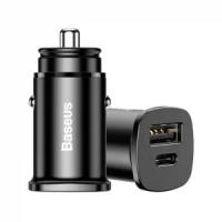 Baseus Автомобильное зарядное устройство Xiaomi Baseus Dual Car Charger QC3.0 30W Metal Black (CCALL-AS01)