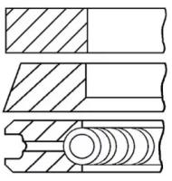 Комплект поршневых колец goetze engine 0843430000