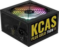 Блок питания Aerocool ATX 750W KCAS PLUS GOLD 750W RGB 80+ gold (24+4+4pin) APFC 120mm fan 7xSATA RT