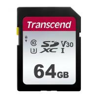 Карта памяти Secure Digital 64 Gb Transcend SDXC Class 10 UHS-I U3 V30 SDC300S [TS64GSDC300S]