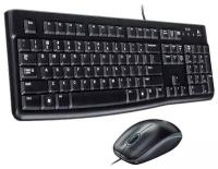 Комплект клавиатура + мышь Logitech Desktop MK120, черный