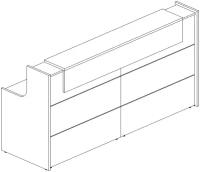 Стойка ресепшен Onix/Оникс O.R-K-7 2810*766*1187 см