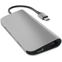 Переходник Satechi Aluminum Multi-Port Adapter 4K with Ethernet серый (ST-TCMAM)