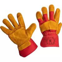 Перчатки защитные спилковые комбинированные усиленные желтые 971991 спилок с хб усил