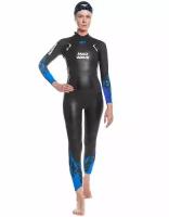 Гидрокостюм женский MadWave WETSUIT JET, Цвет - черный/синий;Размер - XL;Материал - Неопрен