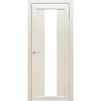Дверное полотно остекленное Сардиния Дуб перламутр, белый лакобель 2000х900