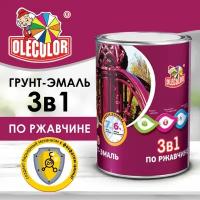 Грунт-эмаль по ржавчине olecolor шоколадный 0,9кг