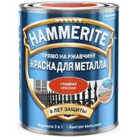 Краска гладкая Hammerite Хаммерайт глянц.красн.(2,5л) Э