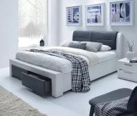 Кровать Halmar CASSANDRA-S (белый/черный) 140/200
