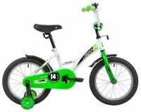 Детский велосипед Novatrack Strike 14 (2020) белый/зеленый (требует финальной сборки)