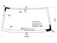 Стекло Лобовое Nissan Terrano/Datsun 88-96/Frontier/Navara 97-05/Xterra 00-05 XYG арт. D22 LFW/X