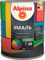 Эмаль универсальная Alpina шелковисто-матовая белая 0,75 л