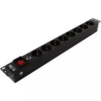 Блок силовых розеток (PDU - Power Distribution Unit) горизонтальный Twt TWT-PDU19-10A8P-3.0