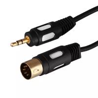 Rexant Шнур DIN 5 Pin - Stereo 3,5 мм, длина 1,5 метра (GOLD) REXANT, 10 шт