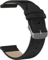 Ремешок кожаный GSMIN Esquire 20 для Huawei Watch GT Active (Черный)