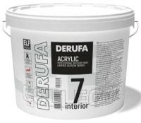 Derufa Professional Interior Paint SМ / Деруфа Интерьер 7 (SМ) - Шелковисто-матовая синтетическая латексная краска для внутренних работ, стойкая к истиранию, влагоустойчивая База А 2,7л