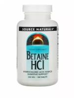 Source Naturals Betaine HCL - Бетаина гидрохлорид, 650 мг 180 таблеток