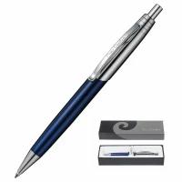 Ручка шариковая EASY, корпус латунь и лак, отделка сталь и хром, узел 1.0 мм, чернила синие, синяя