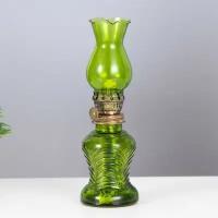 RISALUX Керосиновая лампа декоративная зелёный 6.5*6.5*20 см
