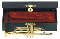 GEWA Miniature Instrument Trumpet сувенир труба, латунь, 15 см, с футляром (980590)