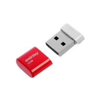 Флешки Smartbuy Флешка Smartbuy Lara, 32 Гб, USB2.0, чт до 25 Мб/с, зап до 15 Мб/с, красная