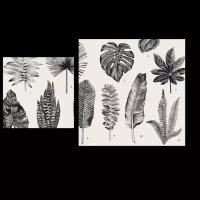 Модульная картина Picsis Гербарий из экзотических растений (50x30)