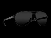 Титановые солнцезащитные очки GRESSO Portland - авиаторы / черные