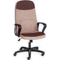 Кресло офисное TETCHAIR Advance ткань/кож/зам, светло-коричневый/коричневый, фостер 04/36-36