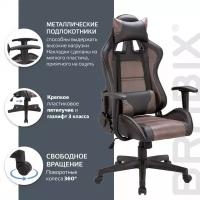 Кресло компьютерное Brabix GT Racer GM-100 ткань/экокожа черно-коричневое 531819 (1)