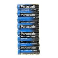 Батарейки Panasonic Батарейка солевая Panasonic General Purpose, AA, R6-8S, 1.5В, спайка, 8 шт