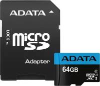 Карта памяти Adata microSDXC Premier Class 10 UHS-I U1 (85/25MB/s) 64GB + ADP