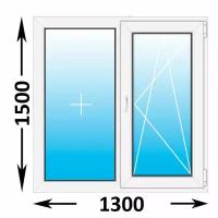 Пластиковое окно Veka WHS двухстворчатое 1300x1500 (ширина Х высота) (1300Х1500)