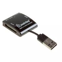 Устройство чтения карт памяти Smartbuy (SBR-713-K) черный CF/SD/SDHC/ MMC/MMCplus/MMCmobile/RS –MMC/microSD/TransFlash/microSDHC/Memory Stick Micro (M
