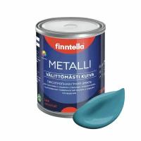 Грунт-эмаль для металла METALLI 3 в 1, голубой, цвет OPAALI, 1л