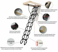 Чердачная лестница Oman Nozycowe Termo 600*900*2900 (60*90 см)