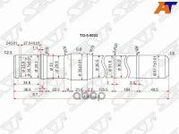 Полуось Fr Ty Land Cruiser 80/105 (Короткая) -Rh Sat арт. TO-5-9003