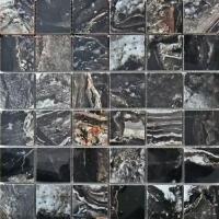 Плитка из керамогранита универсальная Neodom Ambassador Mosaico Nairobi Black Polished 5x5 30x30 N40001 (1 штука)