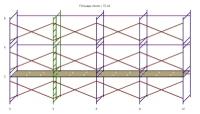 Леса строительные (ДхВ) 12х6 метра с 1 ярусом настилов