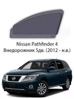 Каркасные автошторки на передние окна Nissan Pathfinder 4 Внедорожник 5дв. (2012 - по н.в.) R52