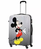 Чемодан на колесах детский American Tourister Disney, 75 см, Микки Маус серый