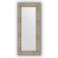 Зеркало Evoform Exclusive 600x1400 с фацетом, в багетной раме 106мм, барокко серебро BY 3528